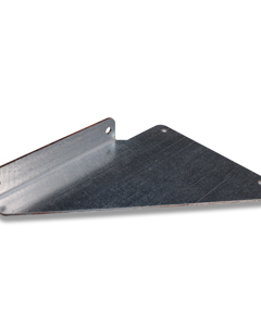 Gusset plate galv lh for MB idler roller Visio